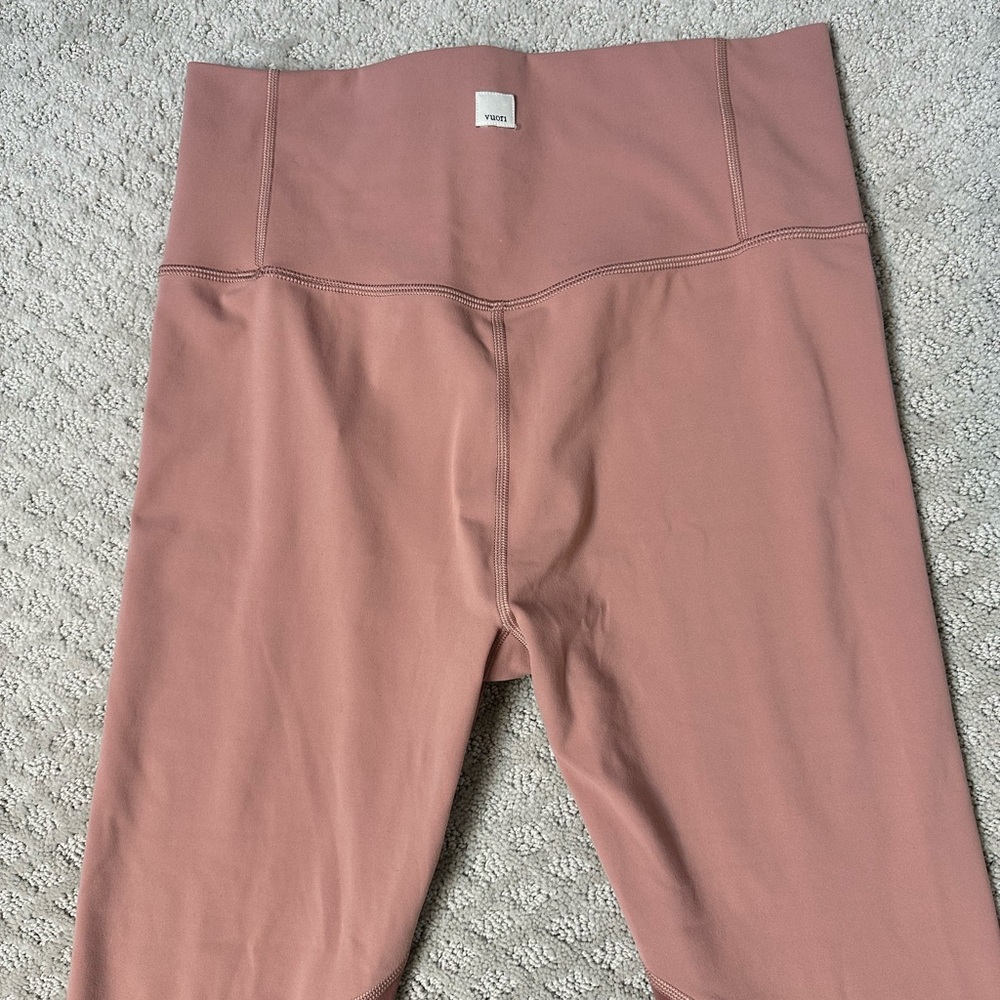 Sz L Vuori Colorblock Studio leggings full length high rise pale pink dusty rose - Picture 5 of 10